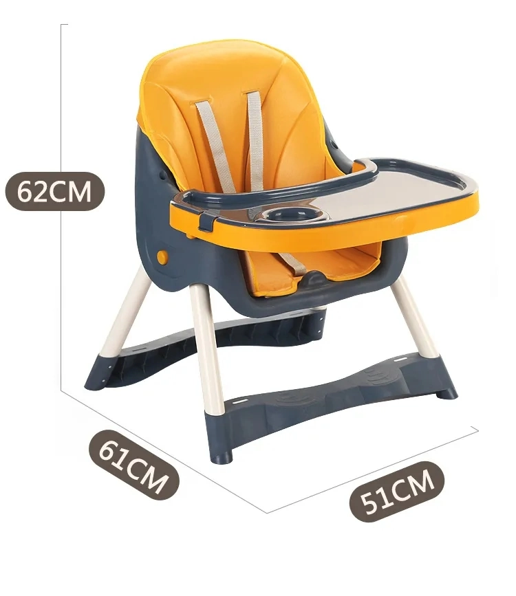 Stainless Steel Tube Folding Baby Dinning Chair New Design Portable Baby Eating High Chair for Toddler Feeding Booster Seat